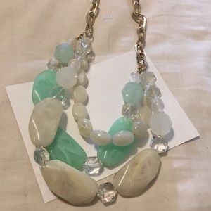 Turquoise and White Necklace